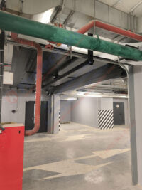 Секционные противопожарные ворота FireTechnics-S EI60 без калитки в паркинге ЖК Секционные противопожарные ворота FireTechnics-S EI60 без калитки в паркинге ЖК